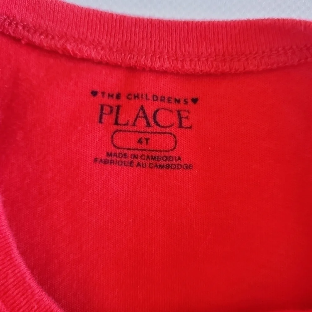 K1321 * Children's Place Daddy's Sweetie Gingerbread Tee Red Size 4T